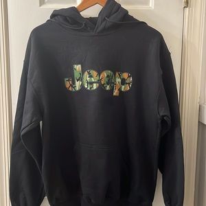 Jeep hoodie with camo logo